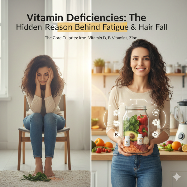 Vitamin Deficiencies: The Hidden Reason Behind Fatigue & Hair Fall